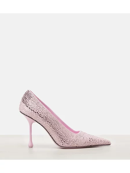Saténové lodičky Jimmy Choo ružová