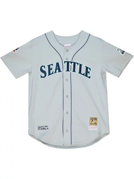 Cămașă Mitchell & Ness din jerseu gri