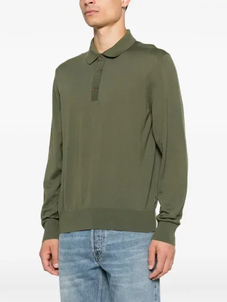 Lung tricou polo Boss verde