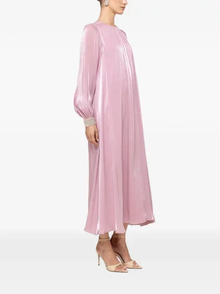 Rochie midi Nissa din șifon roz