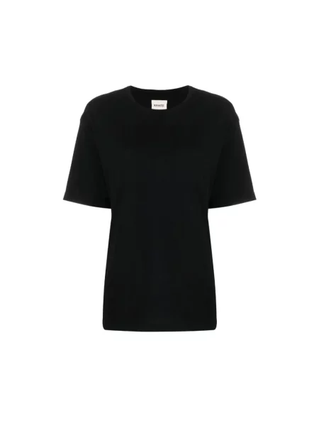Krótka koszulka Khaite z krótkim rękawem czarna