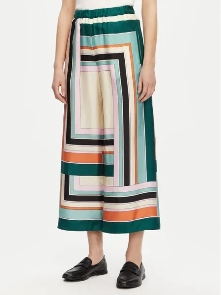 Weekend Max Mara Pantaloni din Ottavo Colorat Wide Leg