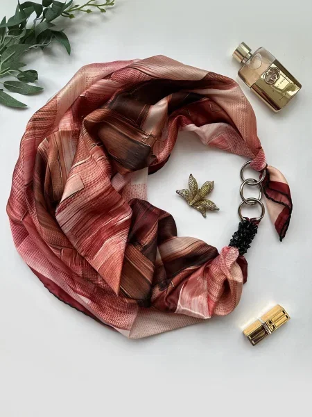 Шелковый платок Myscarf коричневый