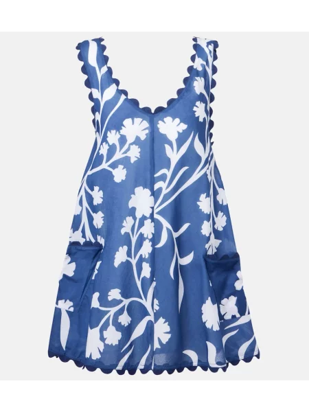 Rochie Juliet Dunn cu model floral albastru