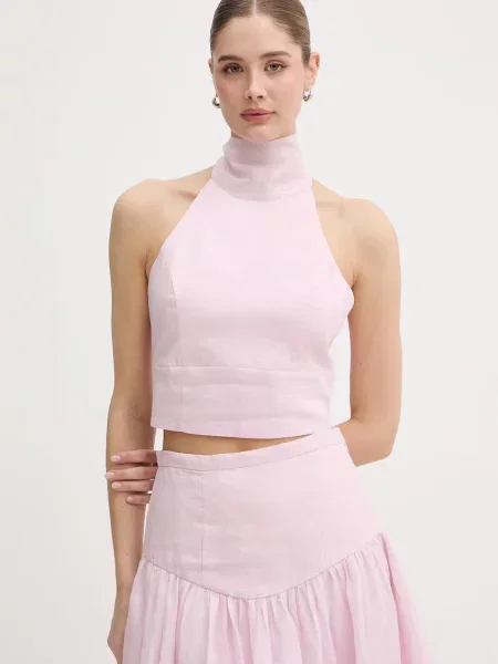 Bardot bluză pentru femei roz