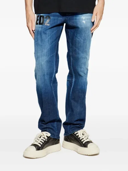 Blugi Dsquared2 zdrențuiți albastru