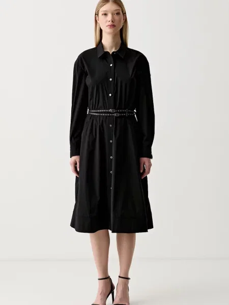DKNY rochie evazată din cu negru