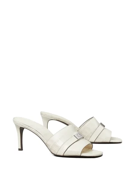 Papuci tip mules Tory Burch skinny fit alb