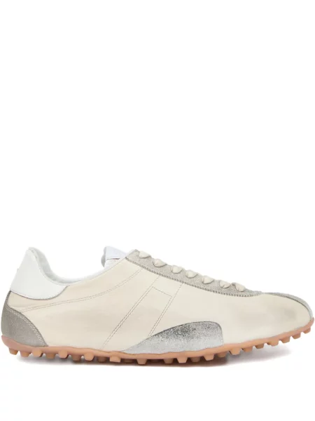 Sneakerși Maison Margiela din piele de căprioară galben