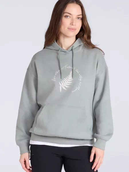 Fern bluza z kapturem o luźnym kroju Green zielona