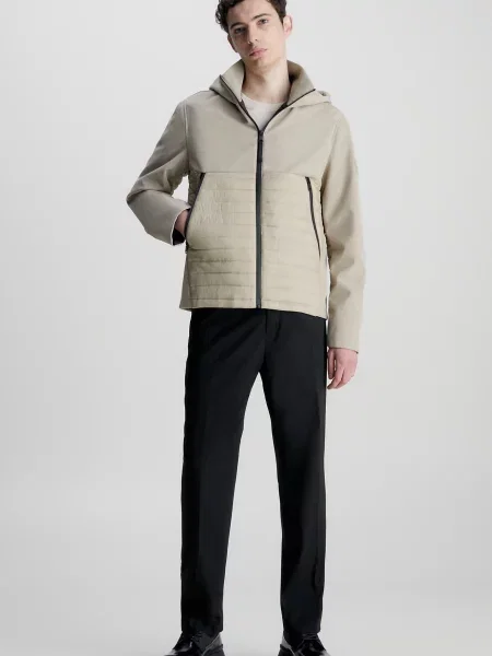 Куртка Calvin Klein з капюшоном бежева