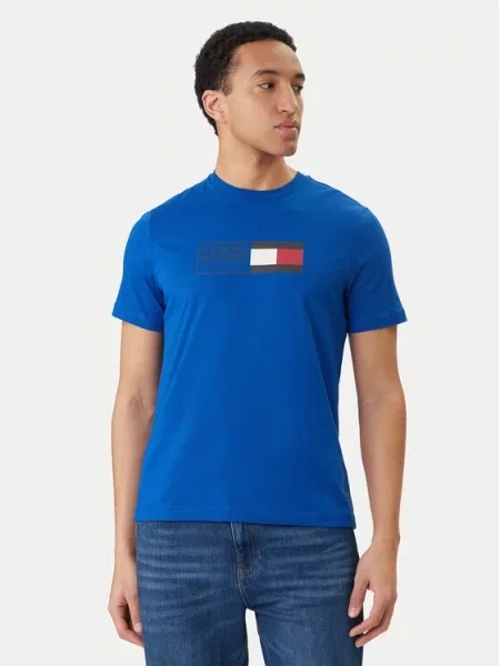Tommy Hilfiger Majica Brand Love Box Modra bela