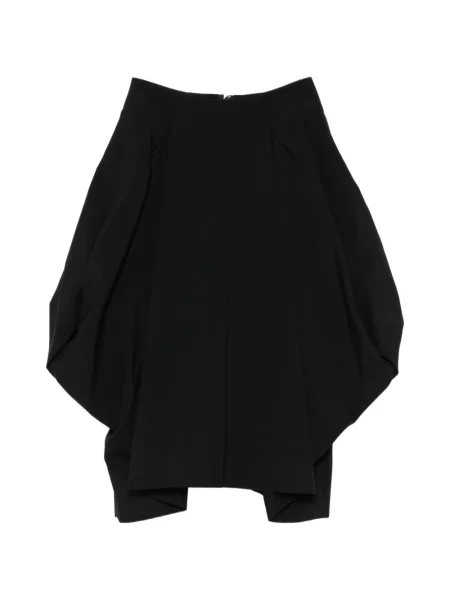 Asymetrické drapované midi sukně Comme Des Garçons černé