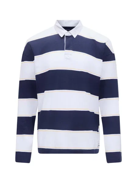 HOLLISTER Tricou bleumarin / galben auriu alb