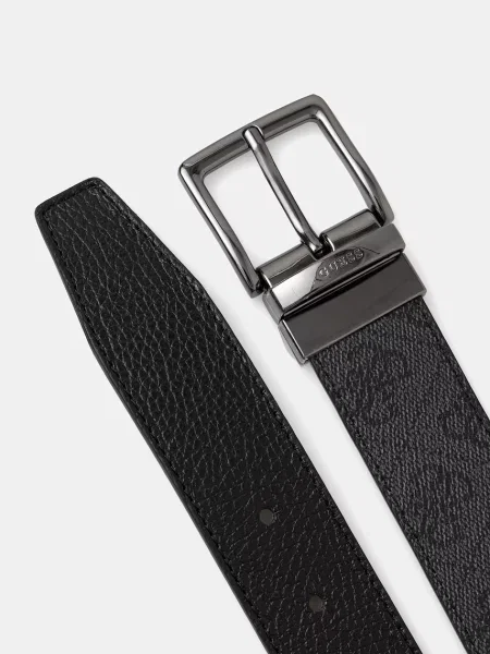 Кожаный ремень Guess с ремешками двусторонний