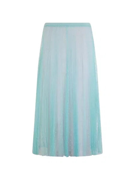 Fustă Valentino Garavani cu buline albastru