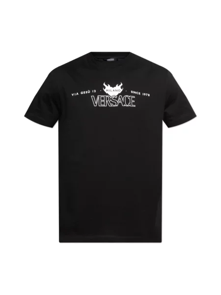 Koszulka Versace z logo czarna