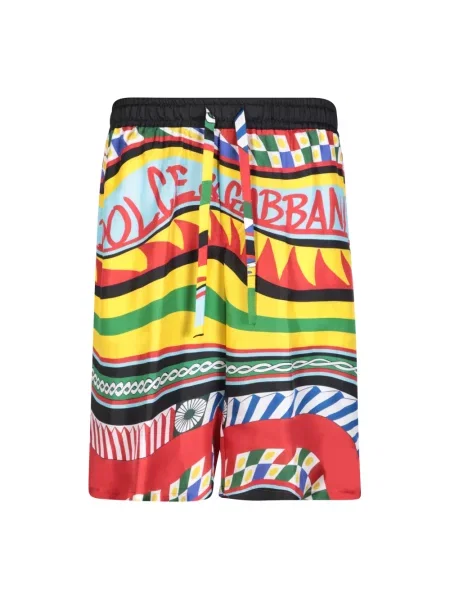 Szorty Dolce And Gabbana ze sznurkiem z nadrukiem