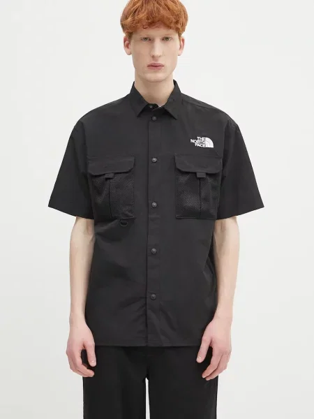 The North Face cămașă TNF X NSE cu guler clasic relaxed negru