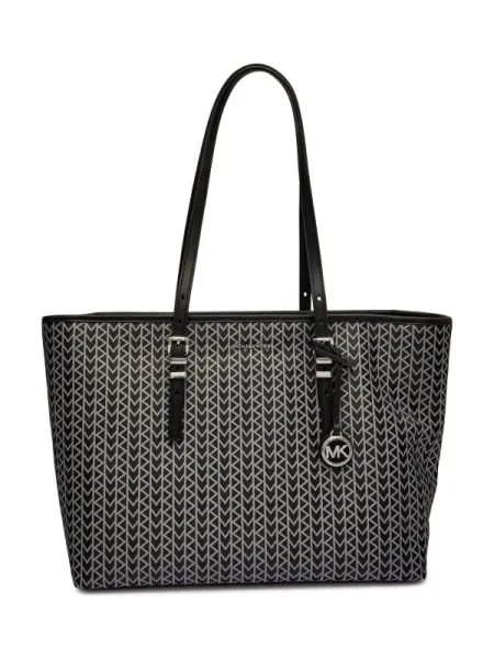 Michael Kors Shopper táska QUINN bőr hozzáadásával fekete