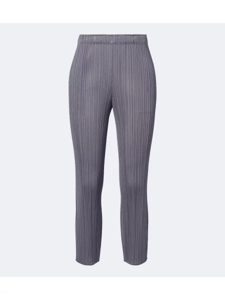 Decupat pantaloni Pleats Please Issey Miyake gri