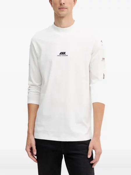 Tricou Armani Exchange cu imagine alb