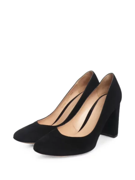 Pantofi cu toc Gianvito Rossi din piele de căprioară negru