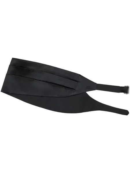 Curea Brunello Cucinelli din satin negru