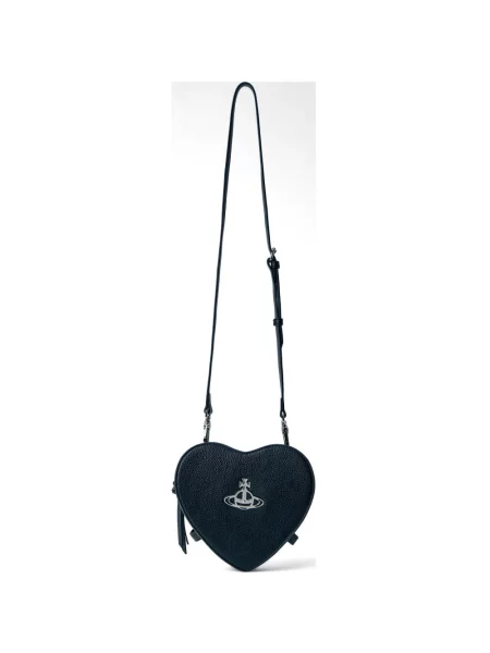 Torebka crossbody Vivienne Westwood w serca czarna