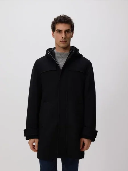 Reserved Пальто з додаванням вовни чорний
