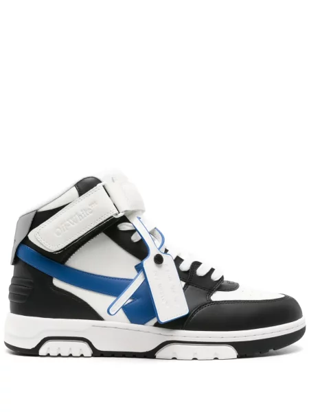 Sneakerși Off-white din piele alb
