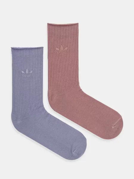 Чорапи adidas Originals Trefoil  2 чифта оранжево синьо