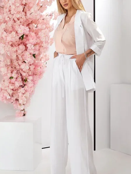 Штани повсякденні LadyLike текстиль білий