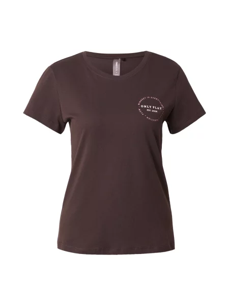 ONLY PLAY Tricou funcțional ONPPICA maro închis / roz pastel alb