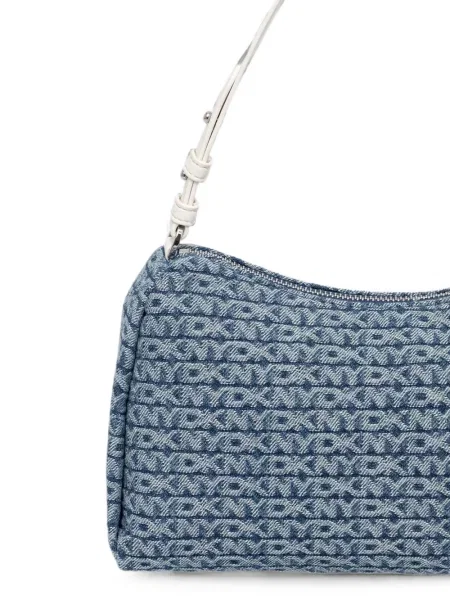 Geantă shopper Dkny cu autograf albastru