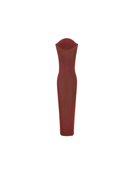 Sukienka maxi Saint Laurent czerwona