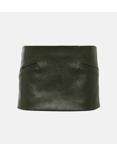 Fustă din piele Aya Muse verde