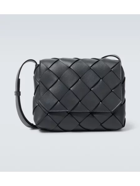 Geantă crossbody Bottega Veneta din piele gri