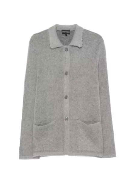 Kardigán Emporio Armani sivá