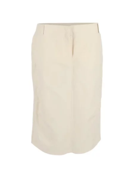 Fustă midi Max Mara de in cu cataramă până la genunchi