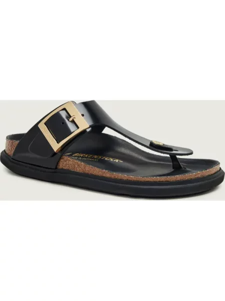 Șlapi Birkenstock din piele negru