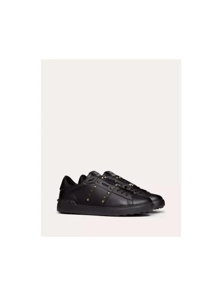 Lniane sneakersy Valentino czarne
