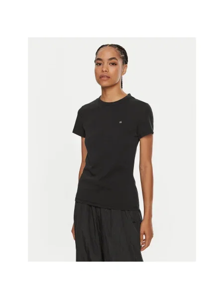 Calvin Klein Póló Emb Graphic Slim Fit fekete
