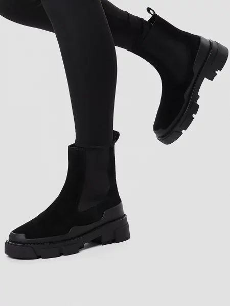 Велюрові Черевики MIRATON чорний