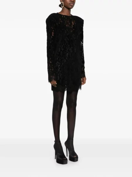 Cu centură rochie mini Aniye By din dantelă negru