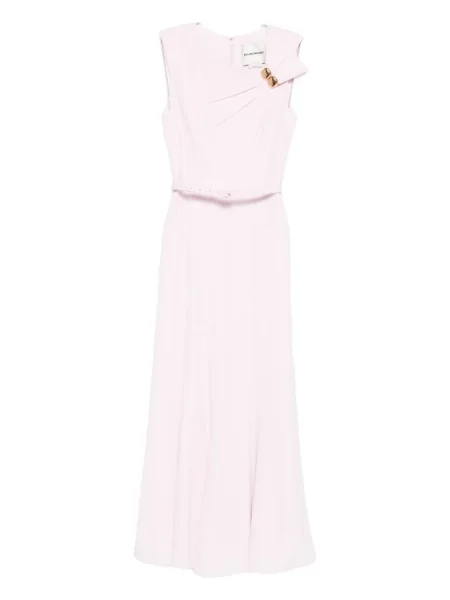 Rochie midi Roland Mouret până la genunchi de costum roz