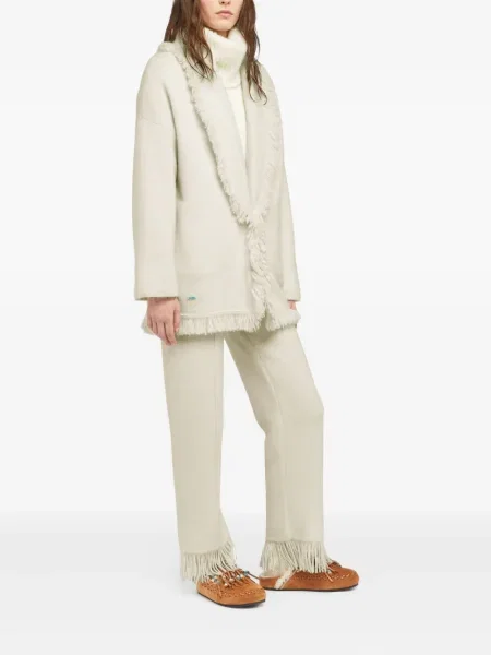 Cardigan Alanui cu franjuri alb
