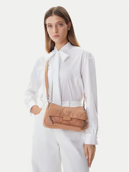 Emporio Armani torebka beżowy brązowa
