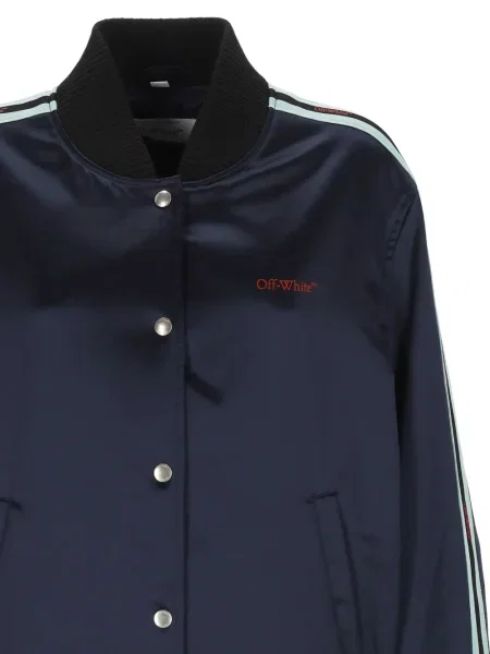 Geacă bomber Off-white cu dungi alb