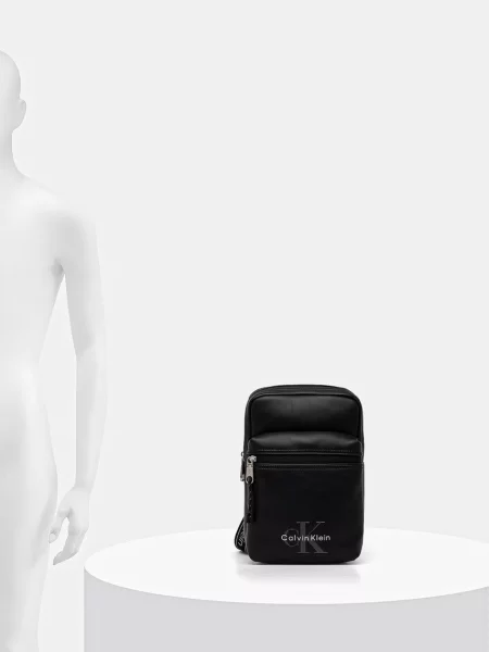 Calvin Klein Válltáska sötétszürke fehér fekete